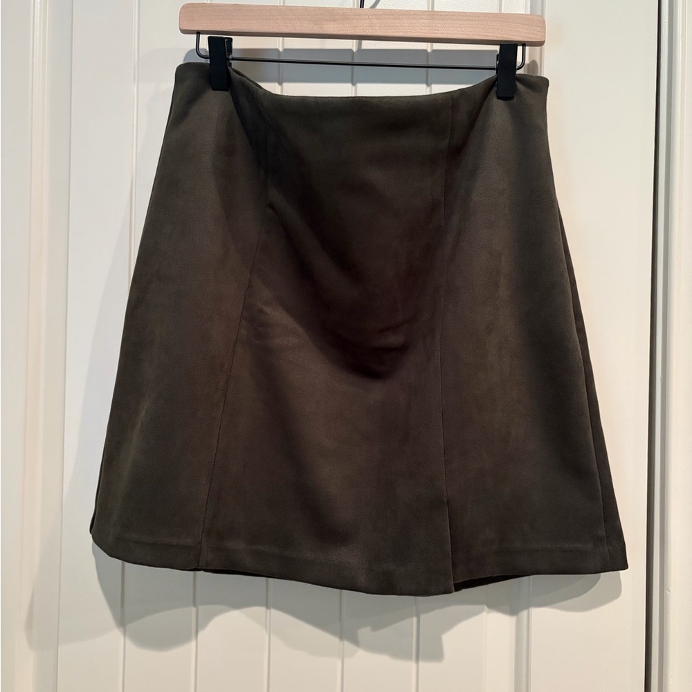 LOFT Olive Green A-Line Skirt